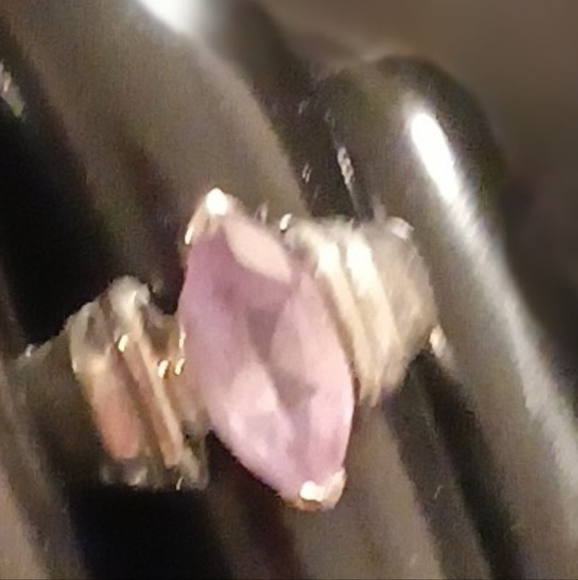 Vintage Sterling Silver 9.25 Purple Amethyst Gemstone size 7 Ring - Picture 4 of 8